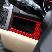 2 PCS Set for Honda CRV 2007-2011 Carbon Fiber Car Central Control Card Box Panel Decorative Sticker, Left Drive (Red)