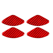 4 PCS Set for Honda CRV 2007-2011 Carbon Fiber Car Inner Door Bowl Patch Decorative Sticker,Left and Right Drive Universal(Red)