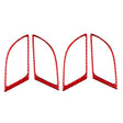4 PCS Set for Honda CRV 2007-2011 Carbon Fiber Car Inner Handle Frame Decorative Sticker,Left and Right Drive Universal (Red) - free shipping - PMC TechLife - Order now!