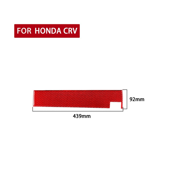 For Honda CRV 2007-2011 Carbon Fiber Car Co-pilot Glove Box Panel Decorative Sticker,Right Drive (Red)