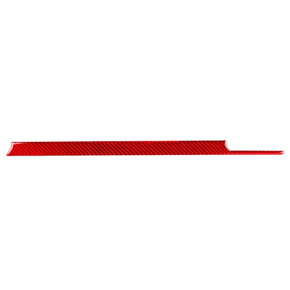 For Honda CRV 2007-2011 Carbon Fiber Car Co-pilot Center Control Trim Decorative Sticker,Left Drive (Red)