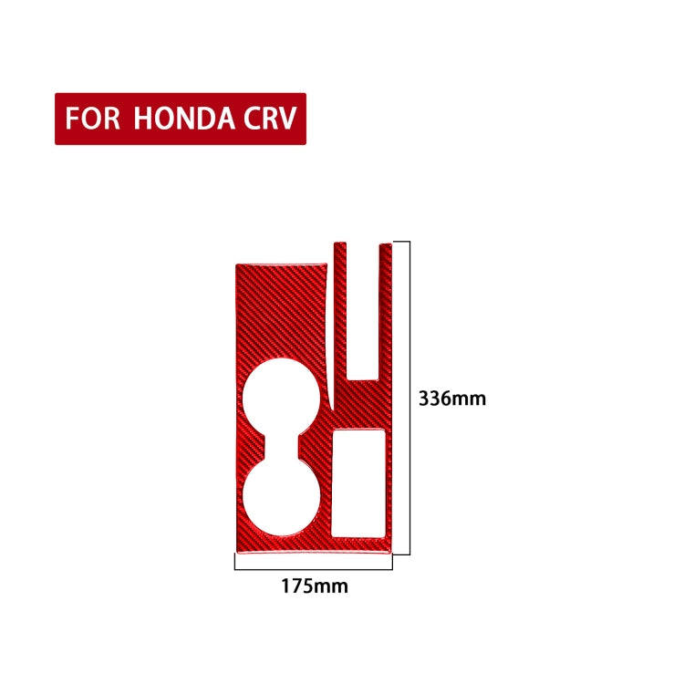 For Honda CRV 2007-2011 Carbon Fiber Car Water Cup Holder Panel Decorative Sticker, Right Drive (Red)