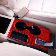 For Honda CRV 2007-2011 Carbon Fiber Car Water Cup Holder Panel Decorative Sticker, Right Drive (Red)