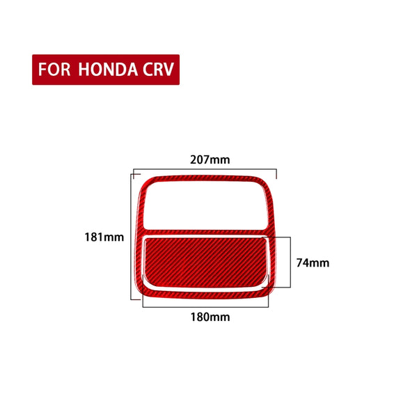 2 PCS Set  for Honda CRV 2007-2011 Carbon Fiber Car Front Reading Light Panel Decorative Sticker,Left and Right Drive Universal (Red)