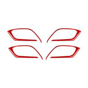 Car Carbon Fiber Inside Door Handle Decorative Sticker for Mazda CX-5 2017-2018, Left and Right Drive (Red)