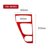 Car Carbon Fiber Gear Panel Decorative Sticker for Infiniti Q50 2014-2020, Right Drive (Red)