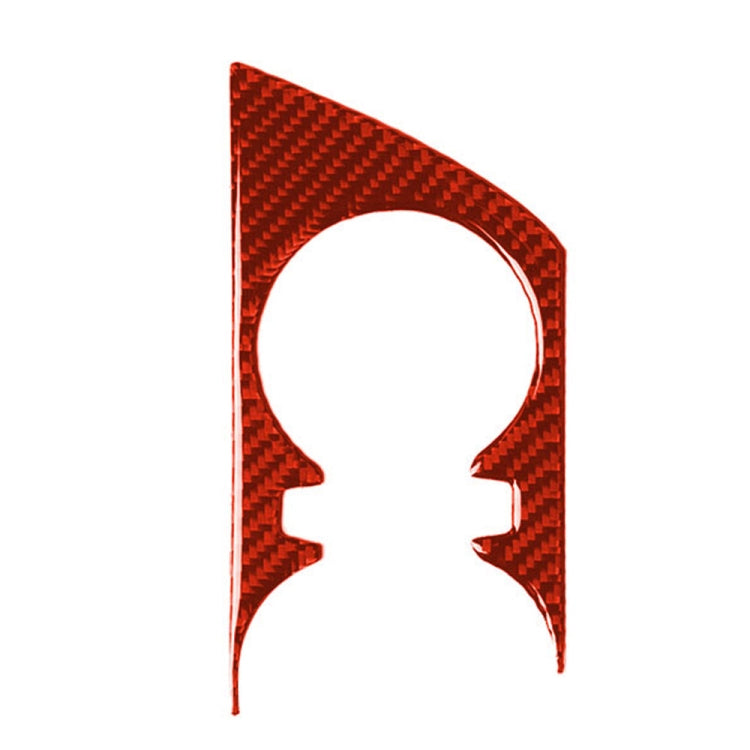 Car Carbon Fiber Water Cup Holder Panel Decorative Sticker for Chevrolet Camaro 2017-2019, Left Drive (Red)