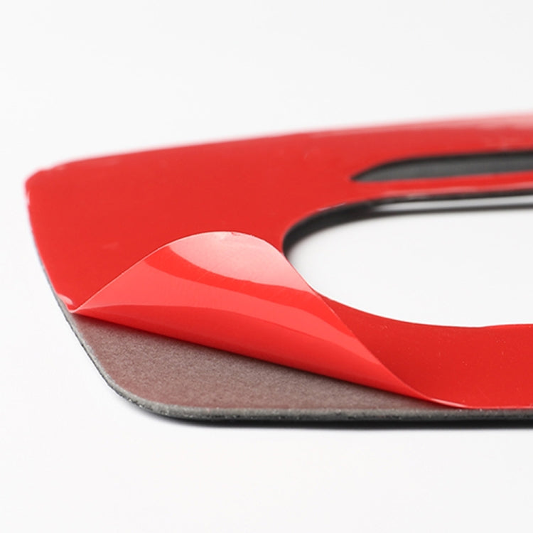 Car Carbon Fiber Gear Frame Decorative Sticker for Chevrolet Camaro 2017-2019, Left Drive (Red)