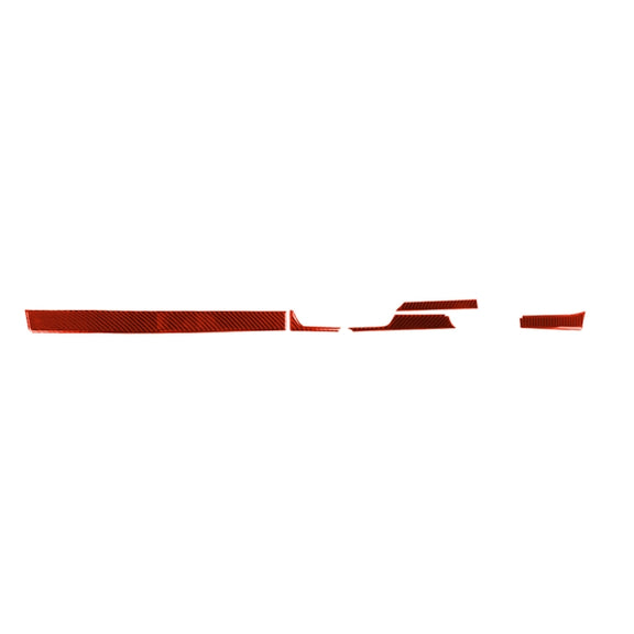 Car Carbon Fiber Center Control Decorative Sticker for Chevrolet Camaro 2017-2019, Right Drive (Red)