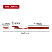 Car Carbon Fiber Center Control Decorative Sticker for Chevrolet Camaro 2017-2019, Left Drive (Red)