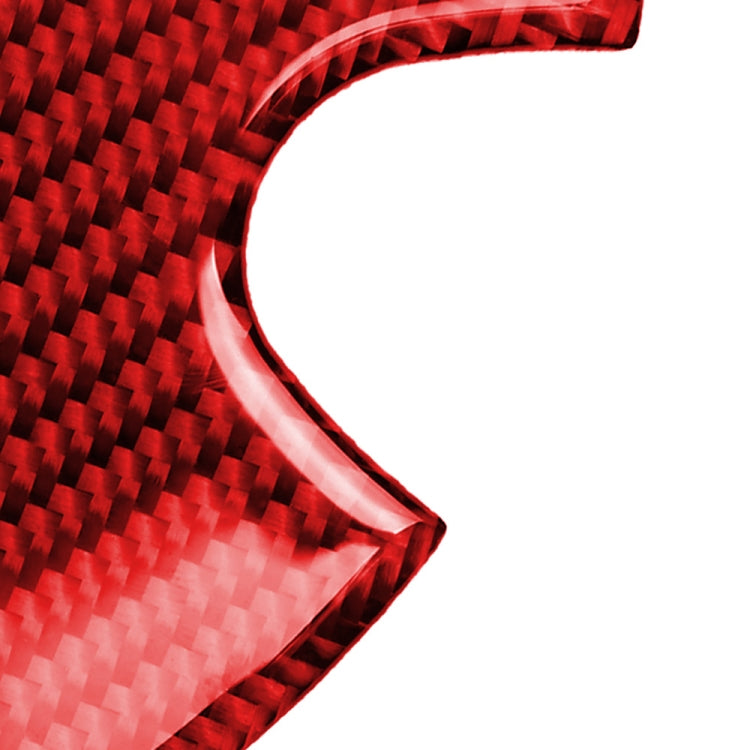 Car Carbon Fiber Fuel Tank Cap Decorative Sticker for BMW Mini, Left and Right Drive Universal (Red)