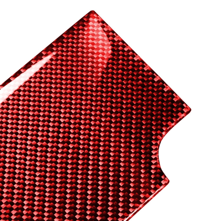 Car Carbon Fiber Central Control Panel Decorative Sticker for Porsche Macan 2014-2021, Left Drive(Red)