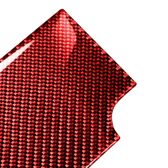 Car Carbon Fiber Central Control Instrument Decorative Sticker for Porsche Panamera, Left Drive (Red)