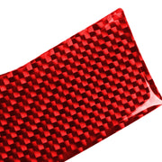 Car Carbon Fiber Key Hole Decorative Sticker for Porsche Panamera, Left Drive (Red)