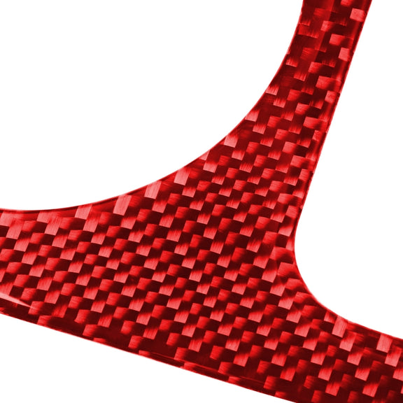 Car Carbon Fiber Gear Panel Decorative Sticker for Porsche Macan 2014-2021, Left and Right Drive Universal(Red)