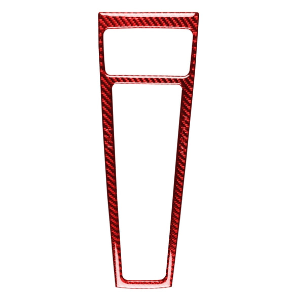 Car Carbon Fiber Gear Panel Decorative Sticker for Porsche Macan 2014-2021, Left and Right Drive Universal(Red)