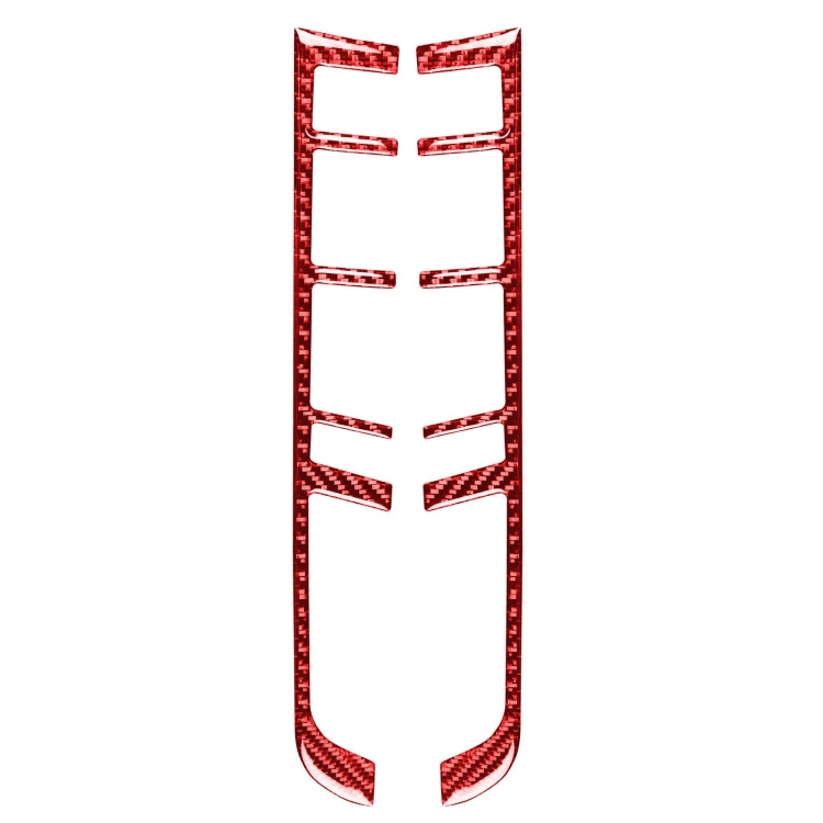 Car Carbon Fiber Gear Button Frame Decorative Sticker for Porsche Macan 2014-2021, Left and Right Drive Universal (Red)