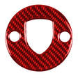 Car Carbon Fiber Steering Wheel Decorative Sticker for Porsche Macan 2014-2021, Left and Right Drive Universal (Red) - Car Interior Mouldings by PMC Jewellery | Online Shopping South Africa | PMC Jewellery | Buy Now Pay Later Mobicred
