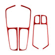 Car Carbon Fiber Window Buttons Panel Decorative Sticker for Porsche Macan 2014-2021, Left and Right Drive Universal (Red) - Car Interior Mouldings by PMC TechLife | Online Shopping South Africa | PMC TechLife | Buy Now Pay Later Mobicred