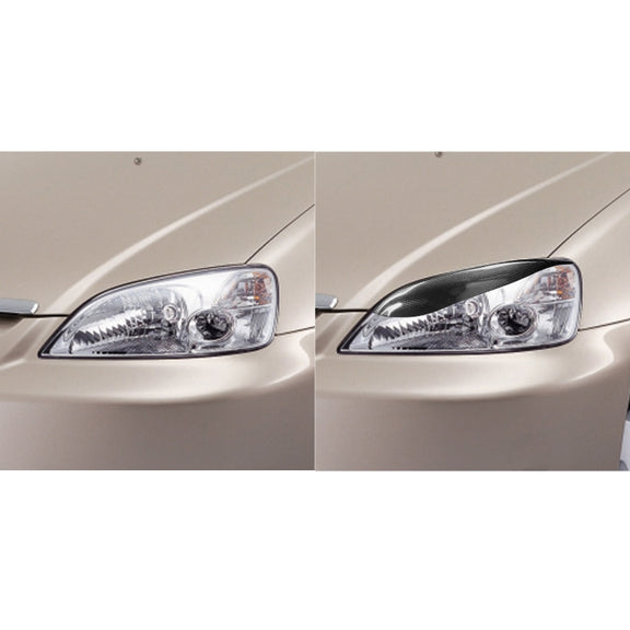 2 PCS / Set Carbon Fiber Car Lamp Eyebrow Decorative Sticker for Honda Civic 1999-1900, Drop Glue Version
