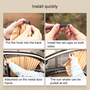 4 in 1 Car Auto Sunshade Curtains Windshield Cover Set (Black)