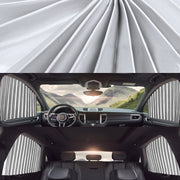 4 in 1 Car Auto Sunshade Curtains Windshield Cover Set (Silver)