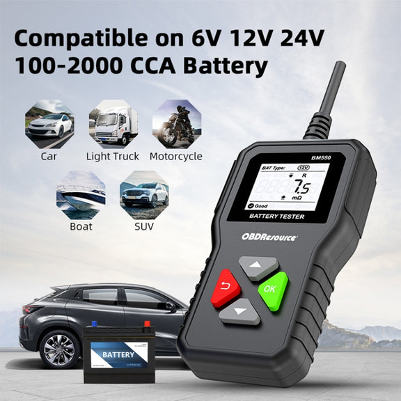 BM550 6V / 12V / 24V 3 in 1 Battery Tester Analyzer Battery Life Detector