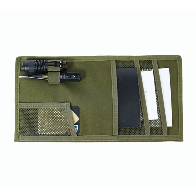 Car Sun Visor Storage Bag Glasses Frame Bill Clip (Army Green)
