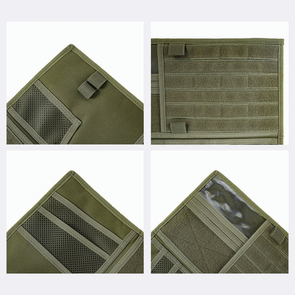 Car Sun Visor Storage Bag Glasses Frame Bill Clip (Army Green)