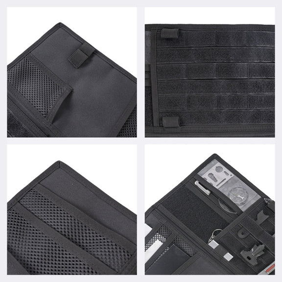 Car Sun Visor Storage Bag Glasses Frame Bill Clip (Black)