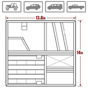 Car Sun Visor Storage Bag Glasses Frame Bill Clip (Khaki)