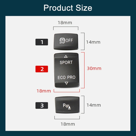 For BMW 3 Series Left Driving Car Central Control Multi-function ESP Button 6131 9252 912(Red)