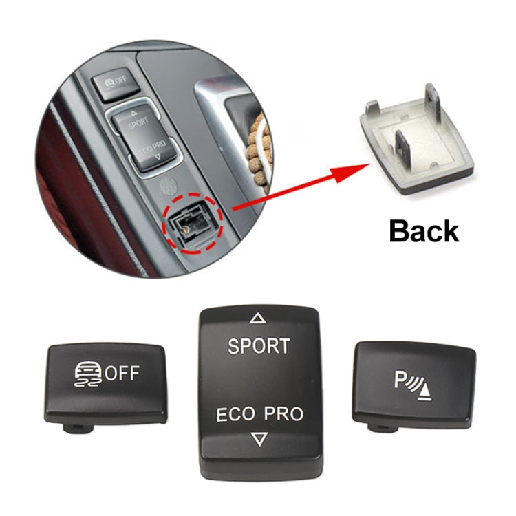 For BMW 3 Series Left Driving Car Central Control Multi-function Sport Button 6131 9252 912(Black)