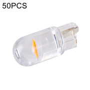 50pcs T10 DC24V / 0.36W / 0.03A Car Clearance Light COB Lamp Beads (Yellow Light)
