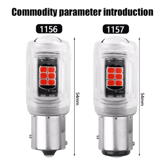 2pcs 1157 DC12V / 2.16W / 0.18A / 480LM Car LED Brake Light (White Light)