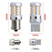 2pcs 7440 IC12-28V / 16.68W / 1.39A Car 3020EMC-26 Constant Current Wide Voltage Turn Signal Light (Yellow Light)