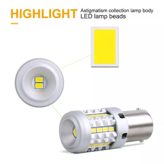 2pcs 7440 IC12-28V / 16.68W / 1.39A Car 3020EMC-26 Constant Current Wide Voltage Turn Signal Light (White Light)