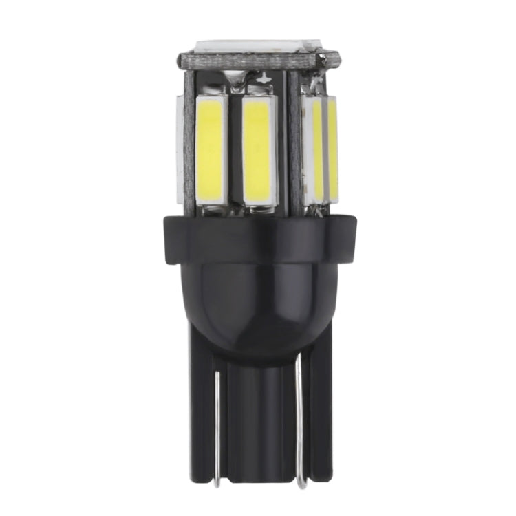 10pcs T10 DC12V / 0.96W / 0.08A Car Clearance Light 10LEDs SMD-7020 Lamp Beads (White Light)