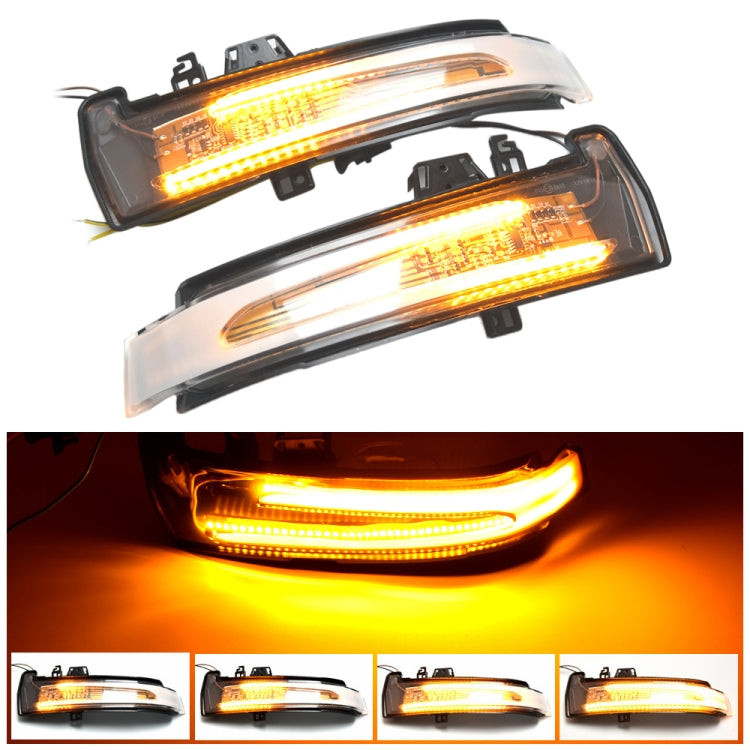 1 Pair For Mercedes-Benz A Class W176 2013-2017 Car Dynamic LED Turn Signal Light Rearview Mirror Flasher Water Blinker (Transparent)