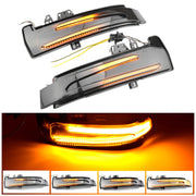 1 Pair For Mercedes-Benz A Class W176 2013-2017 Car Dynamic LED Turn Signal Light Rearview Mirror Flasher Water Blinker (Transparent Black)