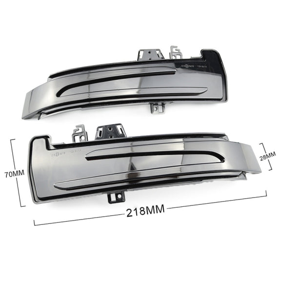1 Pair For Mercedes-Benz A Class W176 2013-2017 Car Dynamic LED Turn Signal Light Rearview Mirror Flasher Water Blinker (Transparent Black)