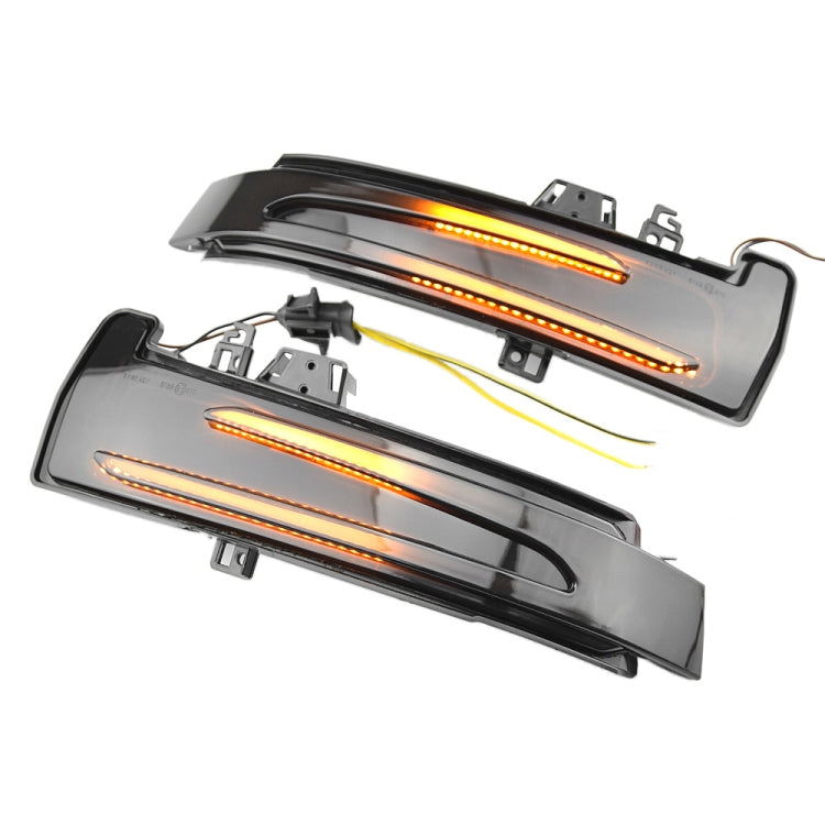 1 Pair For Mercedes-Benz A Class W176 2013-2017 Car Dynamic LED Turn Signal Light Rearview Mirror Flasher Water Blinker (Transparent Black)