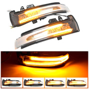 1 Pair For Mercedes-Benz A Class W176 2013-2017 Car Dynamic LED Turn Signal Light Rearview Mirror Flasher Water Blinker (Transparent)