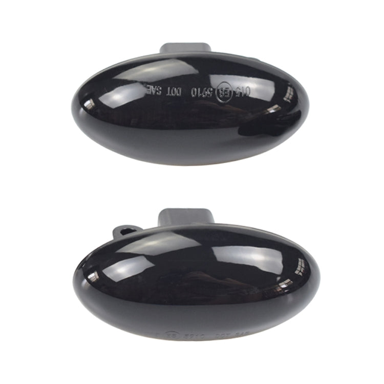 2pcs For Peugeot 1007 Car Dynamic LED Fender Side Light 817300H010 (Transparent Black)