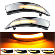 1 Pair For Ford Fiesta 2008-2017 Car Dynamic LED Turn Signal Light Rearview Mirror Flasher Water Blinker (Transparent Black) - Arrow Turn Lights by PMC TechLife | Online Shopping South Africa | PMC TechLife | Buy Now Pay Later Mobicred