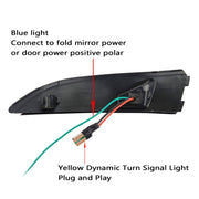 1 Pair For Ford Fiesta 2008-2017 Car Dynamic LED Turn Signal Light Rearview Mirror Flasher Water Blinker (Transparent Black)
