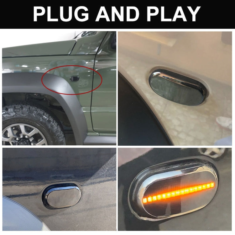 2pcs For Suzuki Jimny JB64W 2018/07- Car Dynamic LED Fender Side Light (Transparent)
