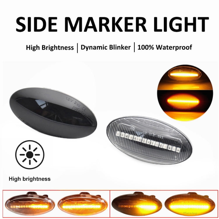 2pcs For Suzuki Grand Vitara JT 2005-2012 Car Dynamic LED Fender Side Light (Transparent)