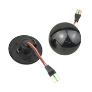 2pcs For Land Rover Range Rover L322 2002-2012 Car Dynamic LED Fender Side Light (Transparent Black)