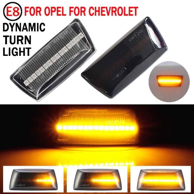 2pcs For Chevrolet Cruze 2009-2014 Car Dynamic LED Fender Side Light 1713423(Transparent)